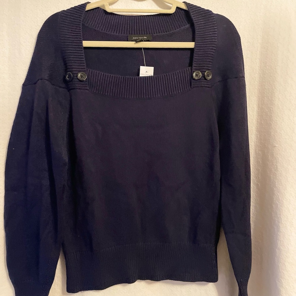 Ann Taylor Women's Navy Blue Sweater